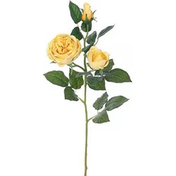 Engelse Roos Tak Geel 64 cm kunstplant - Buitengewoon de Boet