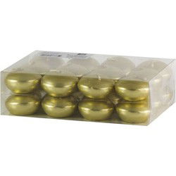 Trend candles Drijfkaarsen - 24x - goud - 4,5 cm - 4 branduren - Drijfkaarsen