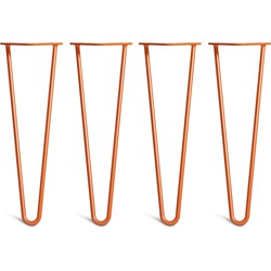 The Hairpin Leg Co. - Hairpin Legs - Bank - 40cm - 10mm - Bankpoten - 2 Staven - Oranje