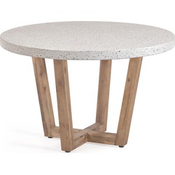 Kave Home - Shanelle ronde tafel in wit terrazzo Ø 120 cm