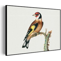 Muurwerken Akoestisch Schilderij - Prent Natuur Vogel en Bloemen 15 - Geluidsdempend Wandpaneel - Wanddecoratie - Geluidsisolatie - PRO (AW 0.90) XL (120x86)