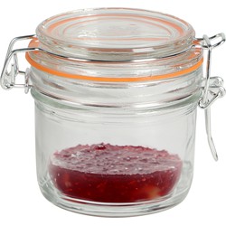 Urban Living Weckpot/inmaakpot - 200 ml - glas - beugelsluiting - D8.5 x H8.5 cm - Weckpotten