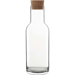 1x Glazen water of sap karaffen met dop1 L - Karaffen