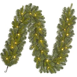 Black Box Trees Flachau Guirlande met Warm Witte LED Verlichting - L180 cm - Groen