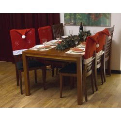Stoelhoes kerst | Kerst | Kersthoezen | Kerstversiering | Rood | Kerstmuts | Stoel | Kerstmis | Decoratie