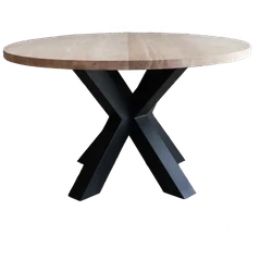 Eetkamertafel Rond Eiken met Sterpoot – 150 cm