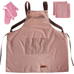 Beliani LACTUCA - Keukentextielset-Roze-Polyester