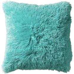 Dutch Decor FLUFFY - Sierkussen unikleur 45x45 cm - Antigua Sand - blauw - Dutch Decor