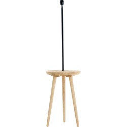 Light&living Bijzettafel+vloerlamp Ø40x135 cm TOLFA hout naturel+m zwart