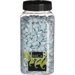 3 stuks - Marbles lichtblauw fles 1 kilogram - Mica Decorations
