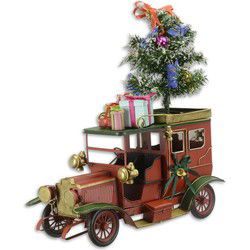 Blikken model van een klassieke kerstauto