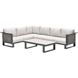 Garden Impressions Gabon hoek loungeset 4-delig - taupe