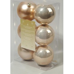 4 stuks - 6 kerstballen parel 80 mm