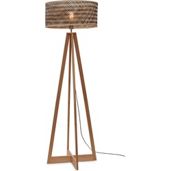 Vloerlamp Java - Bamboe/Zwart - 50x50x145cm
