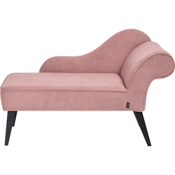 Beliani BIARRITZ - Chaise longue-Roze-Polyester