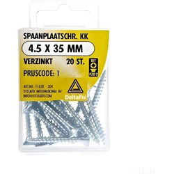 Spaanpl.schr. 4.5x35mm 20st
