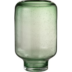 J-line - Vaas Nora Op Voet Rond Glas Lichtgroen Large - 22x22x36cm