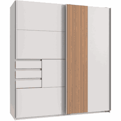 Kast 2 schuifdeuren met 3 laden L180 cm - COBURG