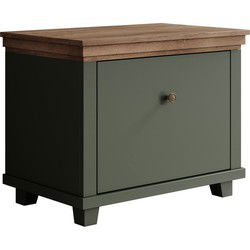 Meubella - Schoenenkast Eric - Groen - 71 cm - 1 klep