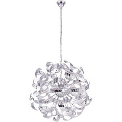 Moderne hanglamp Falla - L:50cm - E14 - Metaal - Chrome