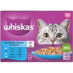 Vis Selectie in gelei maaltijdzakjes multipack 12x85g dierensnack