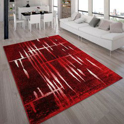 Laagpolig Vloerkleed - Eceria - Modern - Rood - 200x280 cm