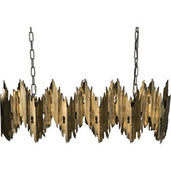 PTMD Krister goudkleurige plafondlamp maat in cm: 64 x 64 x 18 - Goud