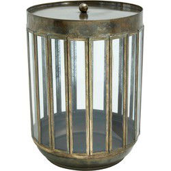 PTMD Salin Windlicht - 20,5 x 20,5 x 27 cm  - Ijzer - Messing