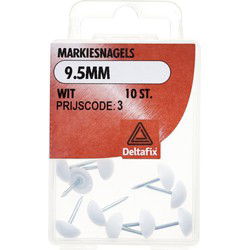 Markiesnagels 9,5mm wit 10st