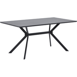 WOOOD Exclusive Bruno Eettafel - Mdf - Zwart - 200x90