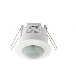 Groenovatie LED PIR Bewegingsmelder/Sensor Inbouw Plafond, IP20, Wit