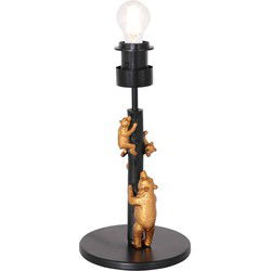 Anne Lighting - tafellamp - Animaux - zwart - kunststof metaal - Ø 17cm - E27 - 3127ZW