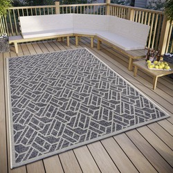 Buitenkleed - Eru Grijs/Beige - 190 X 290 CM