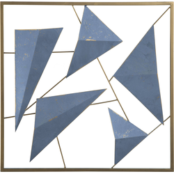 Beliani ZINC - Wanddecoratie-Blauw-Metaal