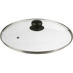 Decopatent® Universele Glazen Pan deksel - Ø28 cm - Ronde Pandeksel Glas met stoomgaatje - Transparant - Voor pannen van 28 Cm