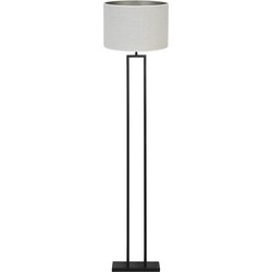 Vloerlamp Shiva/Saverna - Zwart/Eiwit - Ø40x170cm