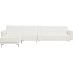 Beliani ABERDEEN - Modulaire Sofa-Wit-Kunstleer