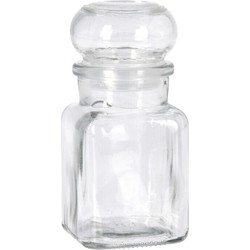 Set van 4x kruidenpotjes/voorraadpotjes - glas - 150 ml - Voorraadpot