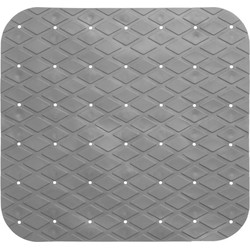 5Five Badmat rubber - grijs - anti-slip - 50 x 50 cm - Badmatjes