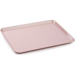 Plasticforte dienblad/serveerblad - Kunststof - 35 x 24 cm - oud roze - Dienbladen