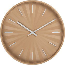 Gabriël Wandklok Beige Kunststof