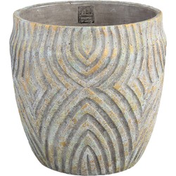 PTMD Jevan Light Green cement pot print round big S