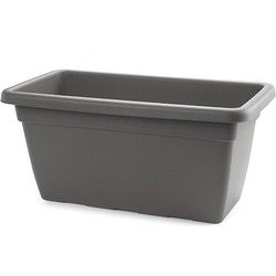 PlasticForte Plantenbak - antraciet grijs - rechthoekig - 60x32x27 cm - Plantenbakken