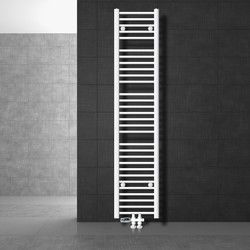Badkamer radiator middenaansluiting 300x1800 mm wit recht met set onderaansluiting LuxeBath