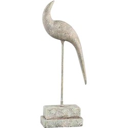 PTMD West Beeld Vogel - 28 x 8 x 50 cm - Cement - Crème