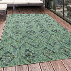 Tapijtenloods Bahama Binnen & Buiten Vloerkleed Laagpolig Groen- 80x250 CM