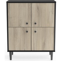 Klein 4-deurs houteffect buffet L61cm - ARTY