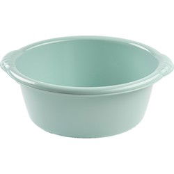 PlasticForte Afwasteiltje - 2x - 6L - mintgroen - rond - 34 x 14 cm - Afwasbak