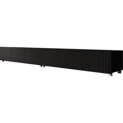 Meubella - TV-Meubel Kenderes - Zwart - 300 cm