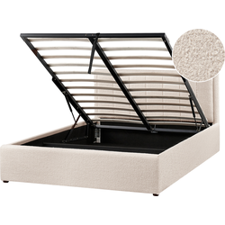 MONTLAUR - Bed met opbergruimte - Beige - 140 x 200 cm - Bouclé